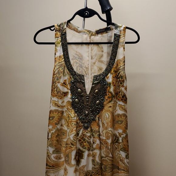 Silk maxi dress with polyester lining - Picture 2 of 4